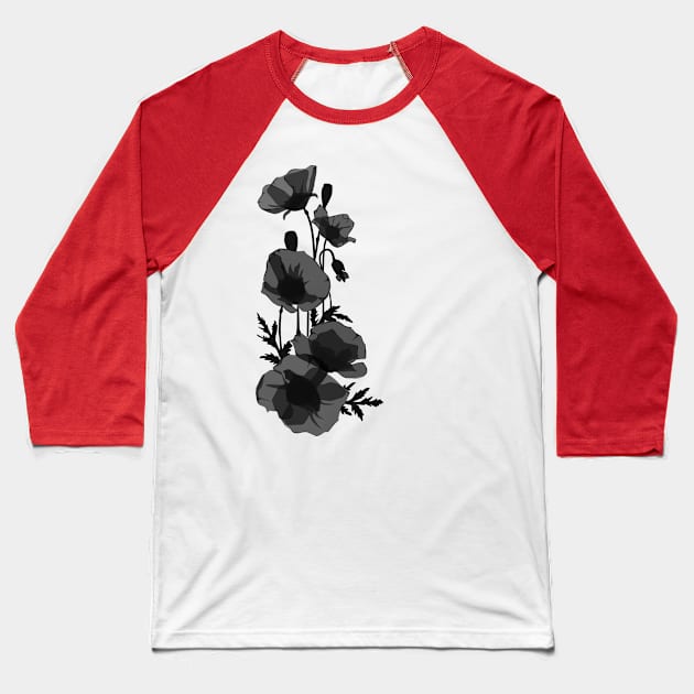 Poppy Baseball T-Shirt by MasliankaStepan